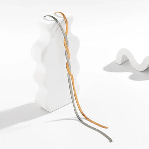 Elegant Long Necklace with Adjustable Snake Design Aurevea Atelier