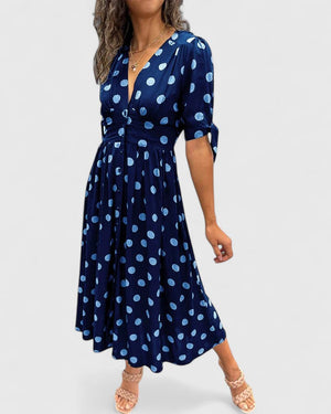 Colette | Sophisticated Polka Dot Dress Aurevea Atelier