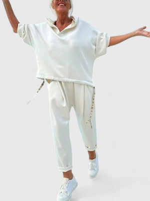 Sally | Comfortable Hooded Sweatshirt Set Aurevea Atelier