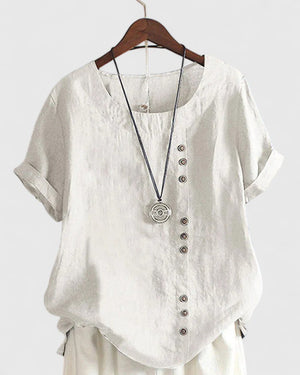 Elisavie | Comfortable Short Sleeve Blouse Aurevea Atelier