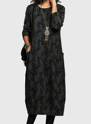 Victoria | Casual Round-Neck Dress Aurevea Atelier
