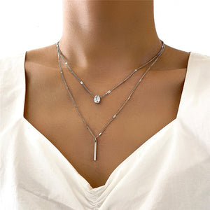 Vintage Necklace Set with Gold Pendant Aurevea Atelier
