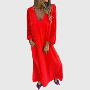 Carol™ - Long Boho Dress with Pockets Aurevea Atelier