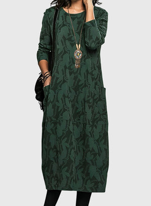 Victoria | Casual Round-Neck Dress Aurevea Atelier
