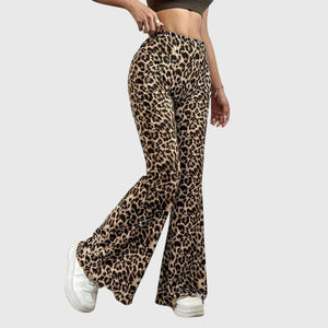 Leopard Bootcut Pants Aurevea Atelier