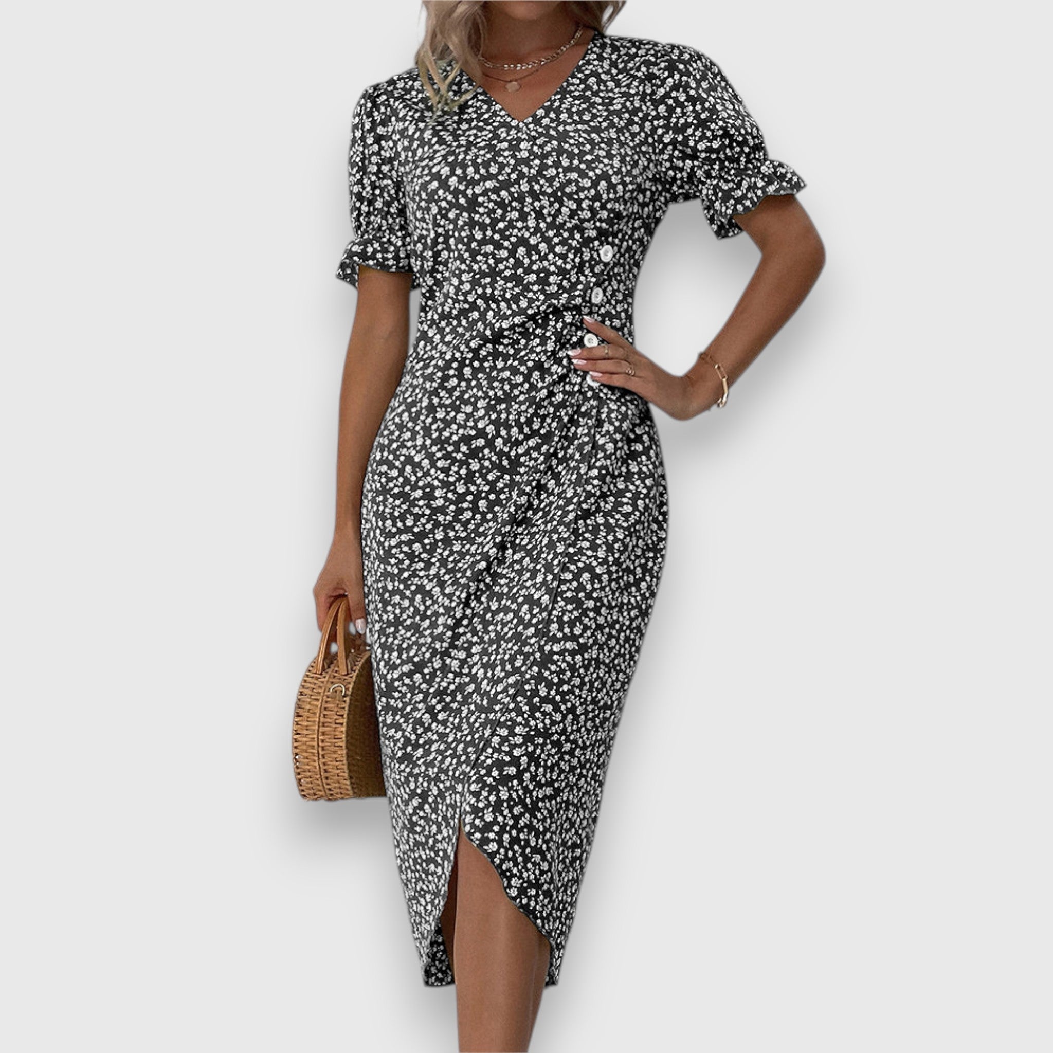 Tessina – Elegant Floral Dress Aurevea Atelier