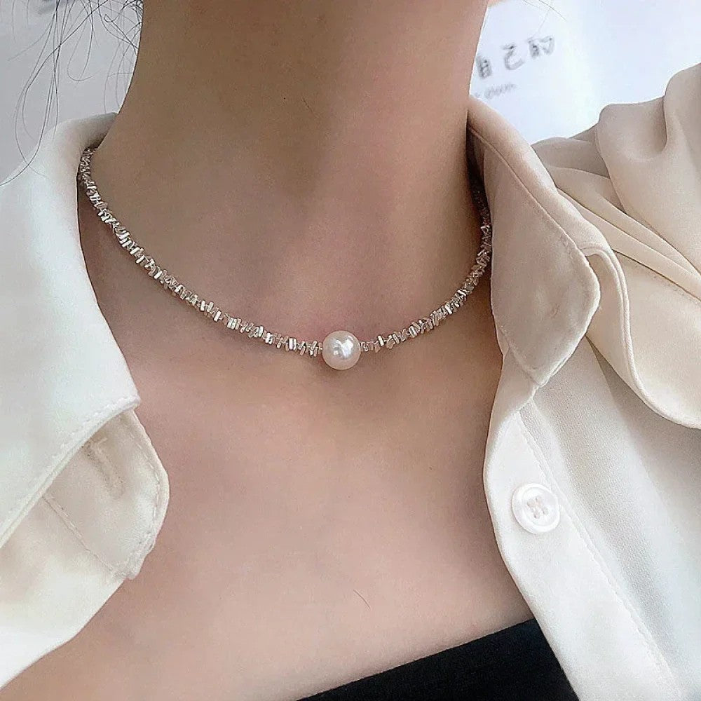 Stylish Pearl Necklace Aurevea Atelier