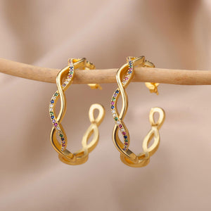 Julenyssa | Wave Earrings 18K Gold Aurevea Atelier