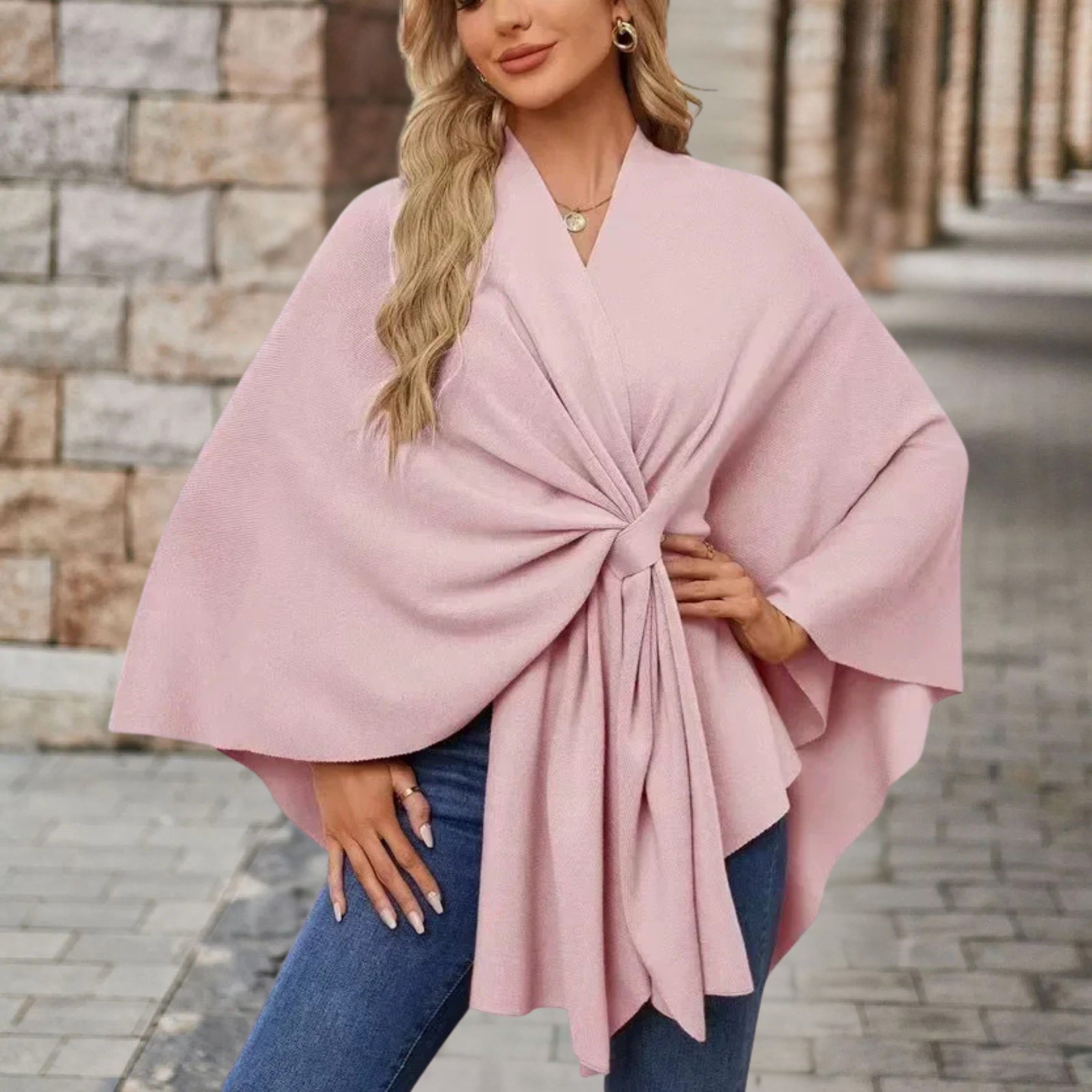 Silei | Elegant Poncho Sweater Aurevea Atelier