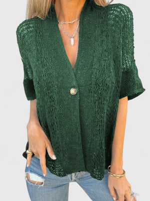 Calista | Elegant Knitted Shirt Aurevea Atelier