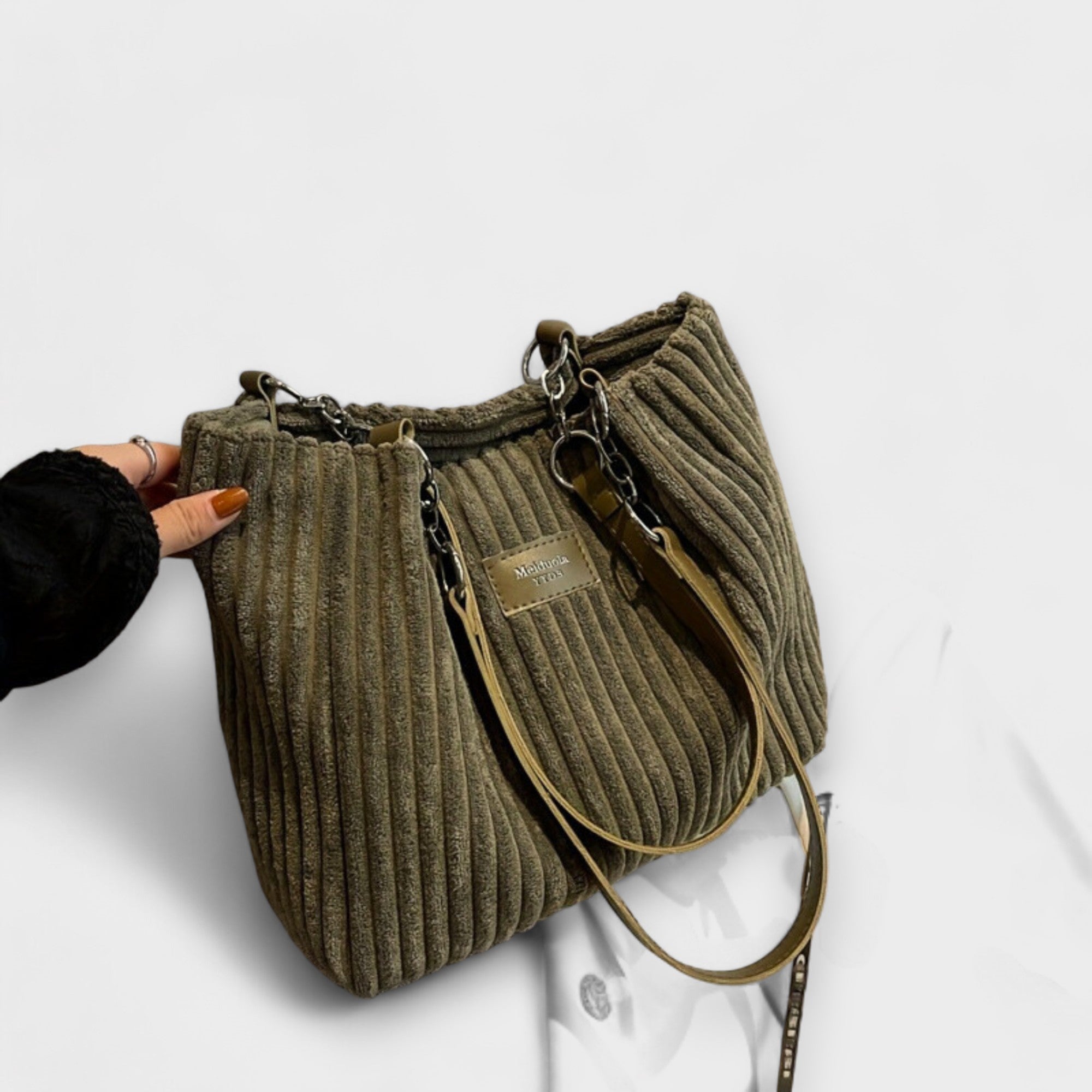Olivia - Soft Cord Shoulder Bag Aurevea Atelier