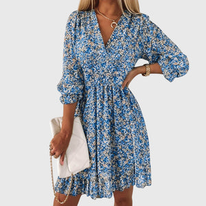 Elisa™ | Floral Puff Sleeve Dress Aurevea Atelier
