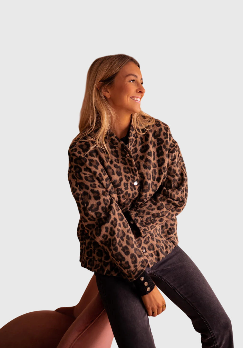 Elodie | Stylish Leopard Print Jacket Aurevea Atelier
