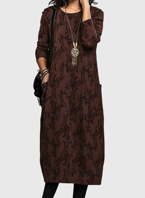 Victoria | Casual Round-Neck Dress Aurevea Atelier