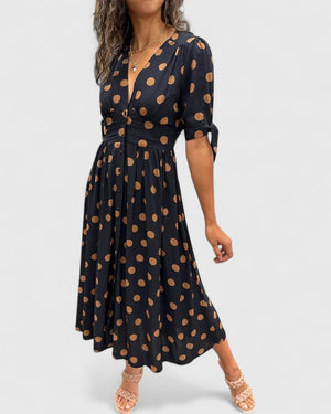Colette | Sophisticated Polka Dot Dress Aurevea Atelier