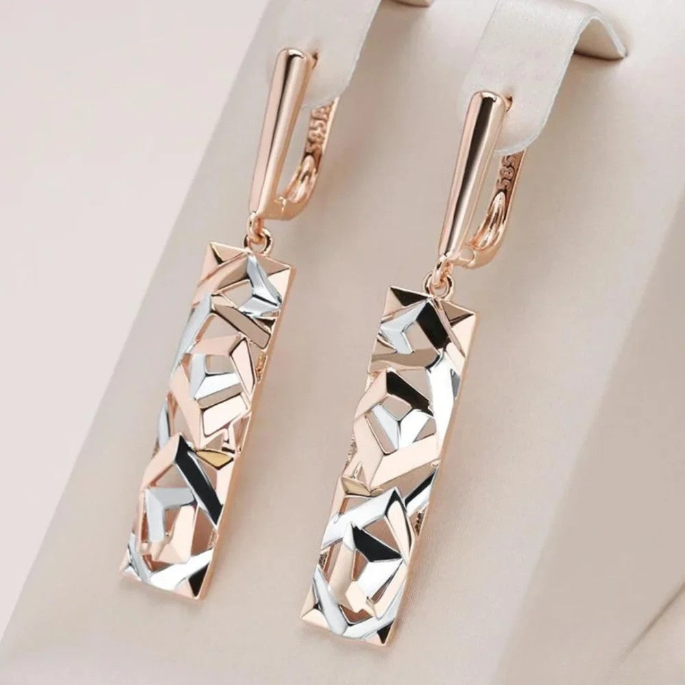 Elegant Rectangular Earrings Aurevea Atelier