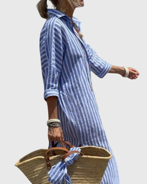 Ellen™ | Classic Striped Dress Aurevea Atelier