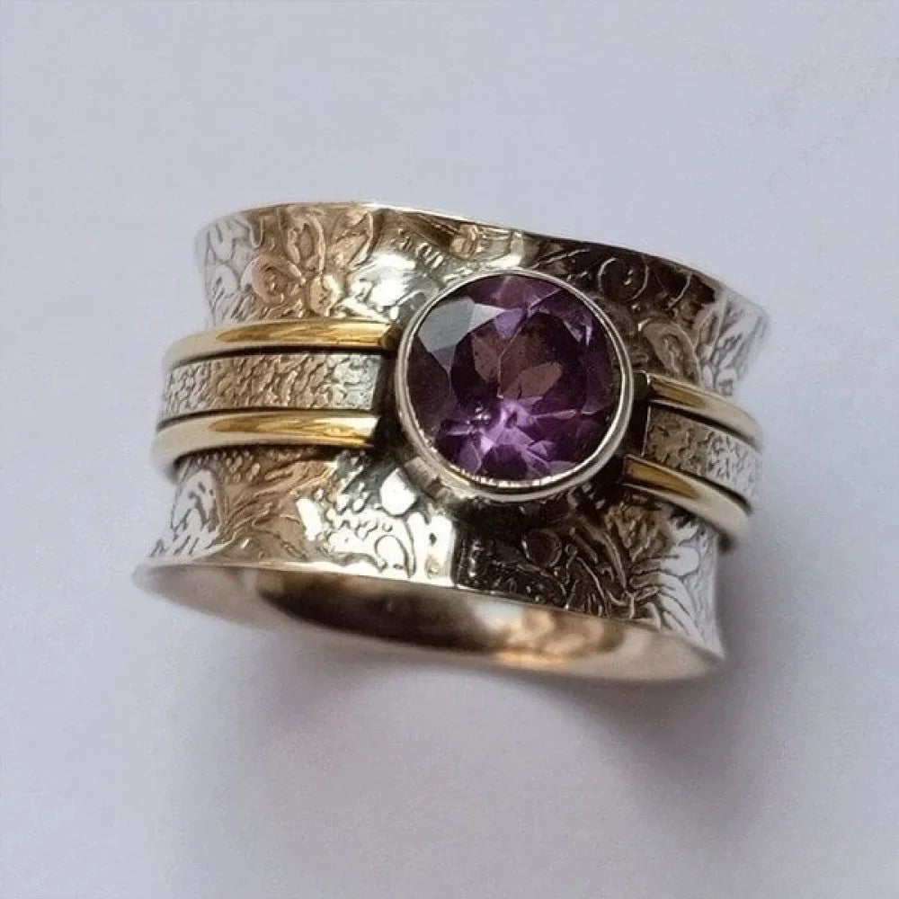 Bohemian Crystal Meditation Ring Aurevea Atelier