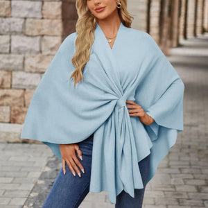 Silei | Elegant Poncho Sweater Aurevea Atelier