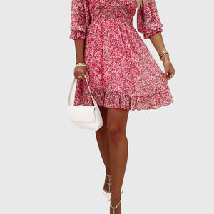 Elisa™ | Floral Puff Sleeve Dress Aurevea Atelier