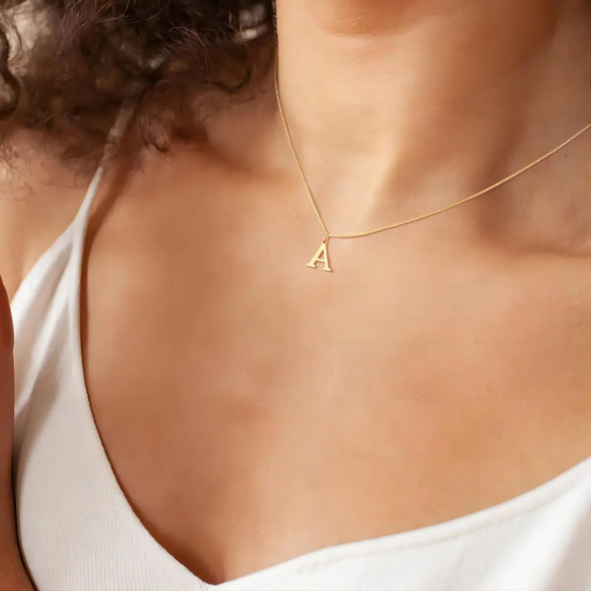Enzhalynne | Necklace with Initials 18K Gold Aurevea Atelier