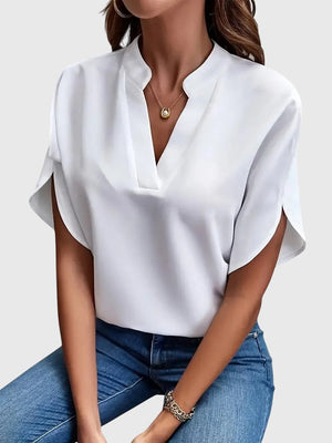 Beatrix™ | Soft and Elegant V-Neck Shirt Aurevea Atelier