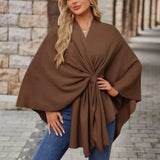 Silei | Elegant Poncho Sweater Aurevea Atelier