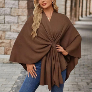 Silei | Elegant Poncho Sweater Aurevea Atelier