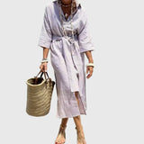 Ellen™ | Classic Striped Dress Aurevea Atelier