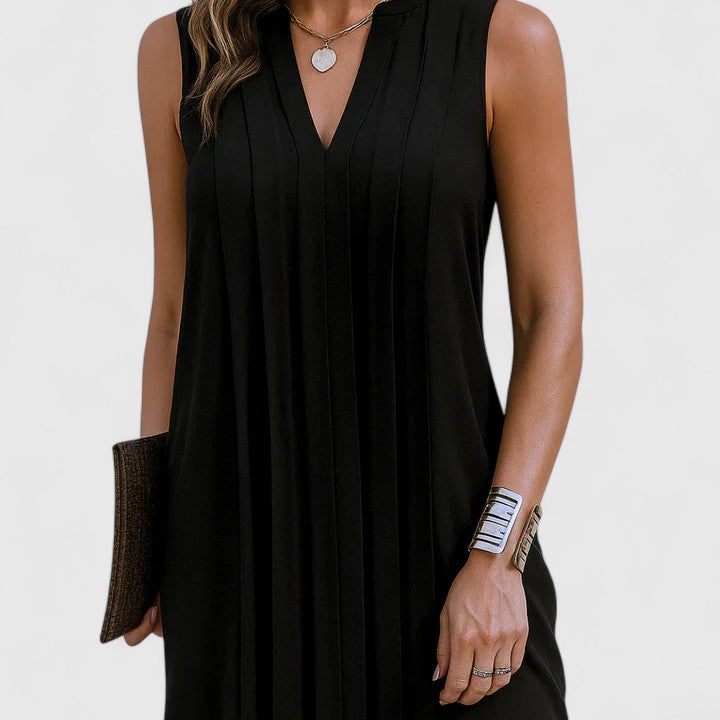 Clarhild™ | Elegant Flattering Dress with V-Neck Aurevea Atelier