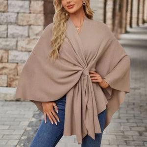 Silei | Elegant Poncho Sweater Aurevea Atelier