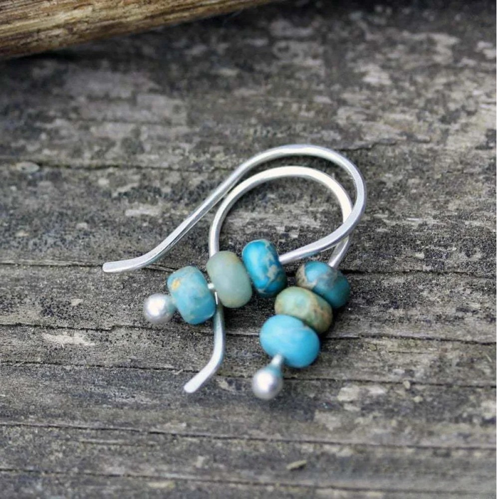 Turquoise Pearl Earrings Aurevea Atelier