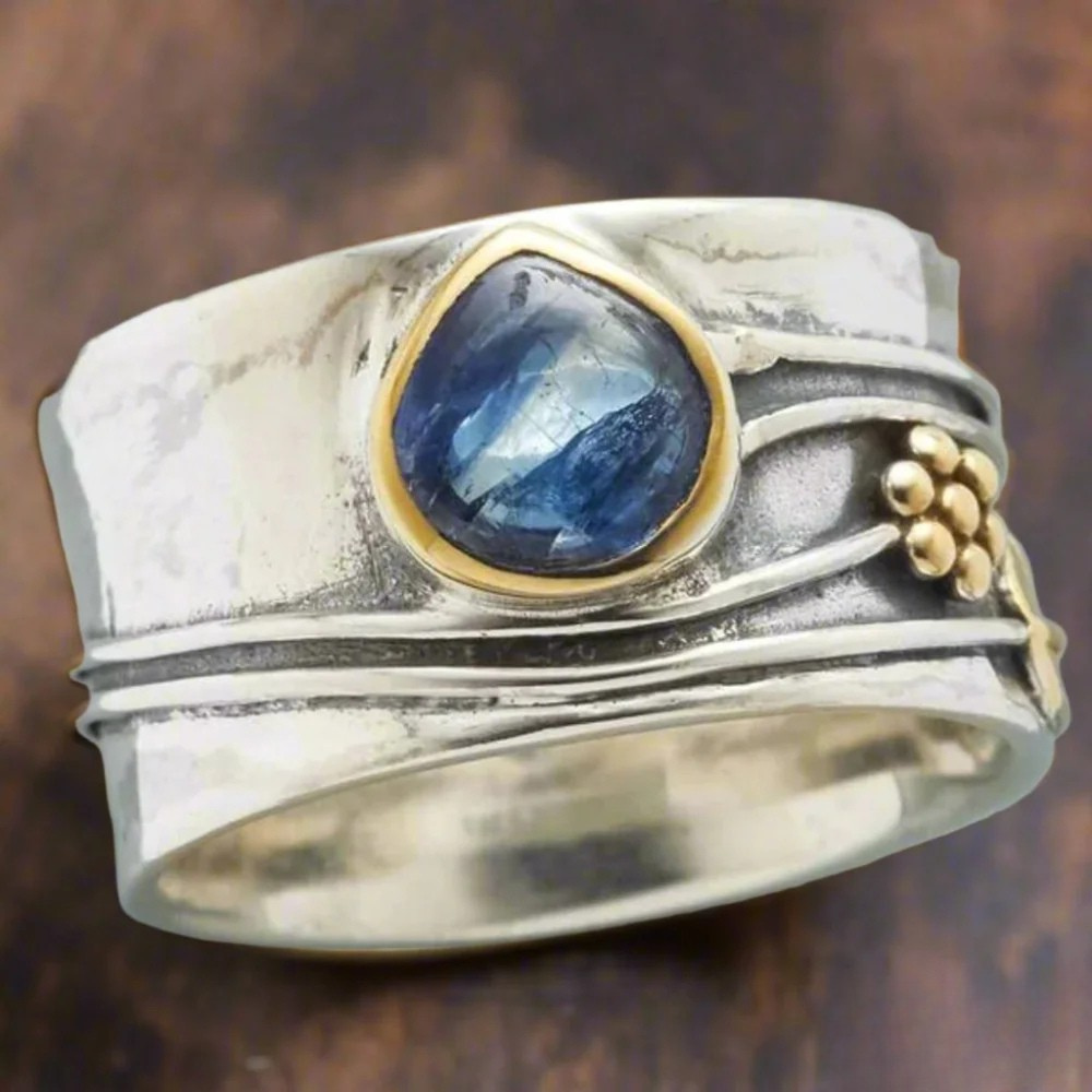 Bohemian Gemstone Meditation Ring Aurevea Atelier