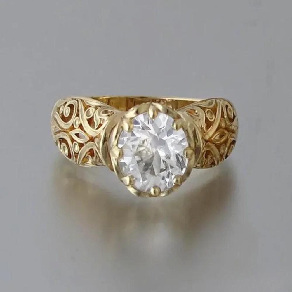 Elegant Ring with White Zirconia Aurevea Atelier