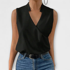 Loretta | Sophisticated V-neck Top Aurevea Atelier