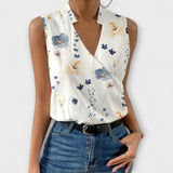 Loretta | Sophisticated V-neck Top Aurevea Atelier