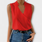 Loretta | Sophisticated V-neck Top Aurevea Atelier