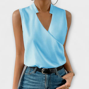 Loretta | Sophisticated V-neck Top Aurevea Atelier