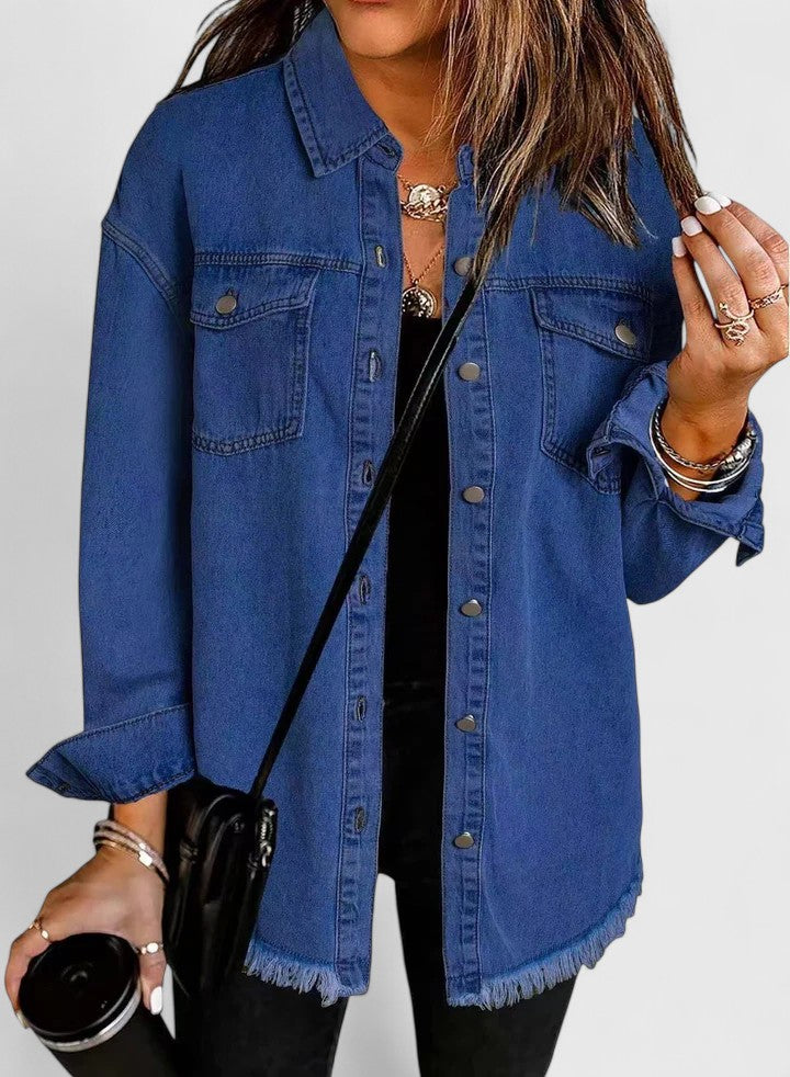 Rihanna | Sophisticated Denim Jacket Aurevea Atelier