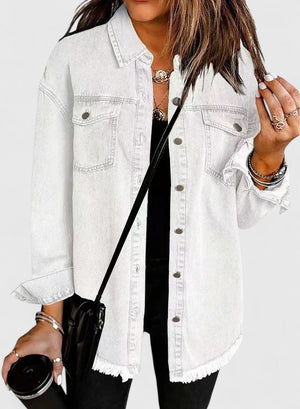 Rihanna | Sophisticated Denim Jacket Aurevea Atelier