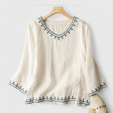 Taysia | Elegant V-Neck Blouse Aurevea Atelier