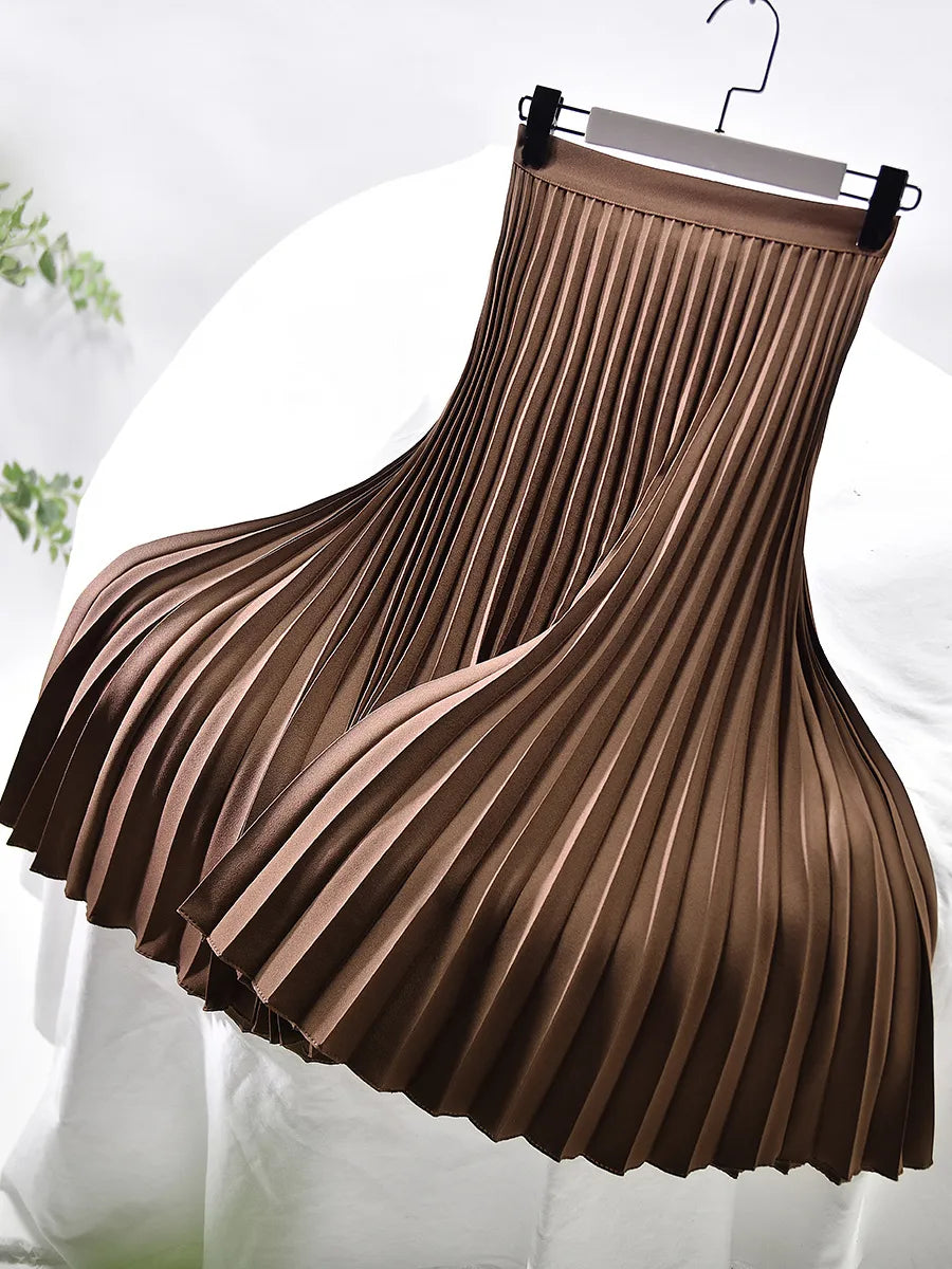 Clara | Women’s Spring Pleated Maxi Skirt
