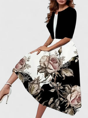 Chantal | Elegant Midi Dress Aurevea Atelier