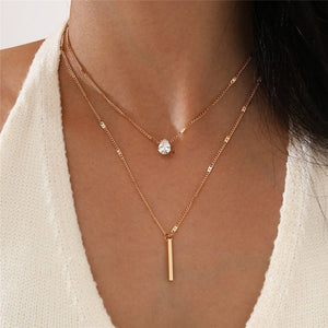 Vintage Necklace Set with Gold Pendant Aurevea Atelier