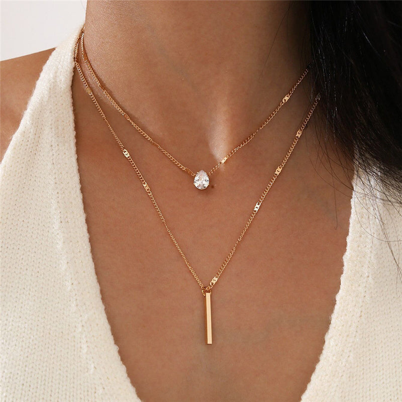 Vintage Necklace Set with Gold Pendant Aurevea Atelier