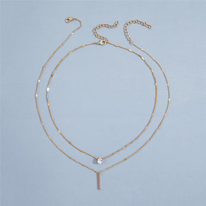 Vintage Necklace Set with Gold Pendant Aurevea Atelier