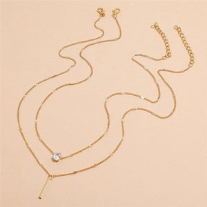 Vintage Necklace Set with Gold Pendant Aurevea Atelier
