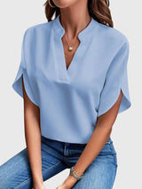 Beatrix™ | Soft and Elegant V-Neck Shirt Aurevea Atelier