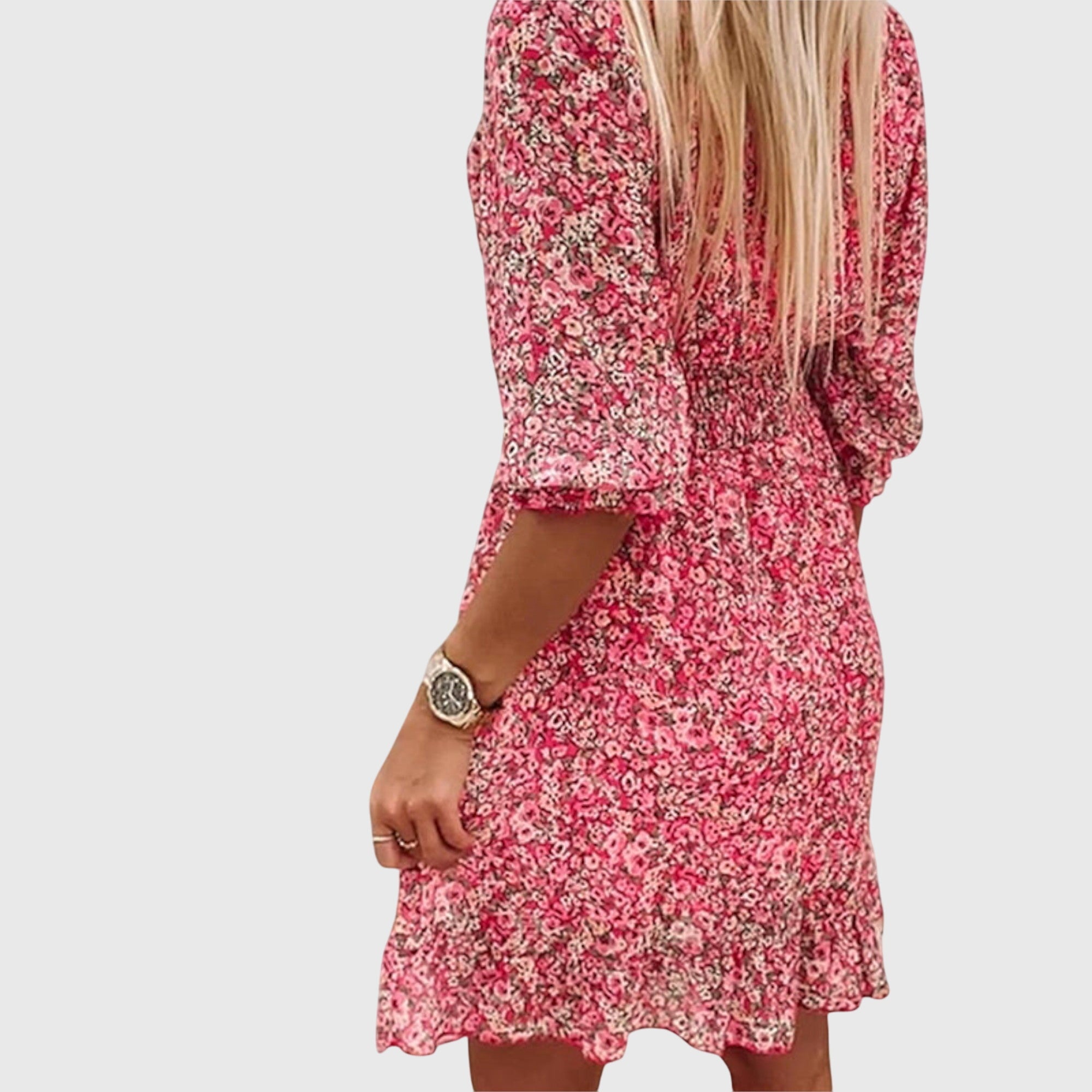 Elisa™ | Floral Puff Sleeve Dress Aurevea Atelier