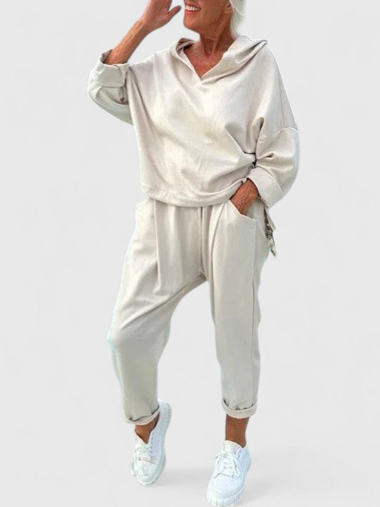 Sally | Comfortable Hooded Sweatshirt Set Aurevea Atelier